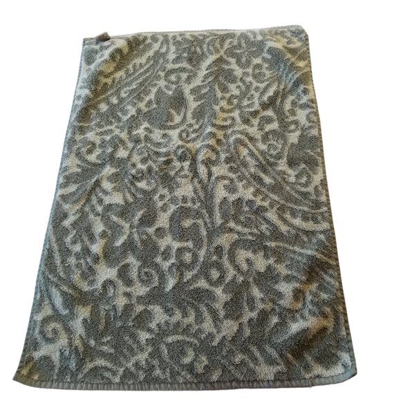 Vintage World Market Hand Towel 17" x 25" Sculpted 70s Avocado Green MCM - Picture 7 of 15